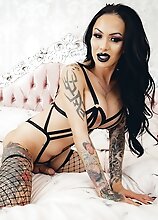 Looking sexy as hell, busty tgirl superstar Mia Maffia can't wait to pull her cock out and make it hard for you! Watch her stroking it until she